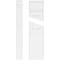 Ekena Millwork Two Equal Flat Panel PVC Pilaster w/Decorative Capital & Base, 4"W x 48"H x 2"P PILP04X048DFP02-2 - alternate 1